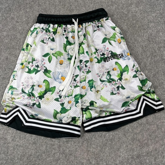 Super Fresh Other - Super Fresh Shorts Adult Medium Multicolor Floral Basketball Mesh Limited Ed.